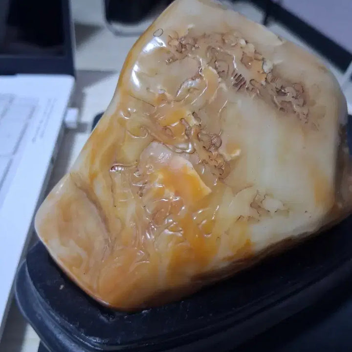 [BUNJANG] Yellow Amber Seal Stone / 전황석 인장