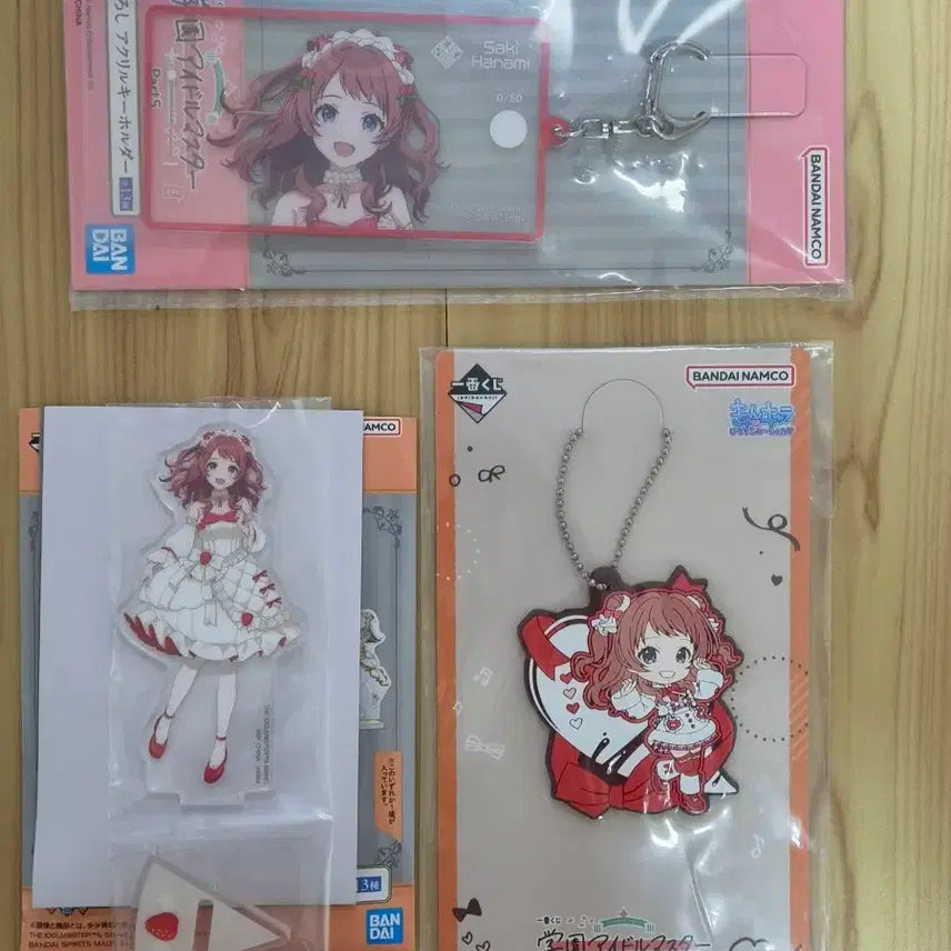 [BUNJANG] Idolmaster Saki Hanami Acrylic Stand &amp; Rubber Coaster Set / 가쿠마스 학원 아이돌마스터 하나미 사키 아크릴 &amp; 러버코스터