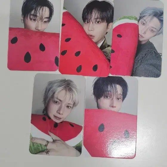 [BUNJANG] ATEEZ Golden Hour Watermelon Concept Photocard 8-Set Bundle / 에이티즈 골든아워 미공포 수박컨셉 포카 8종 세트