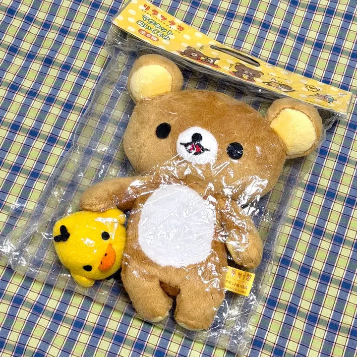 [BUNJANG] Rilakkuma Kiiroitori Magnet Plush Doll / 리락쿠마 키이로이토리 마그넷 고전 프라이즈 메롱 인형