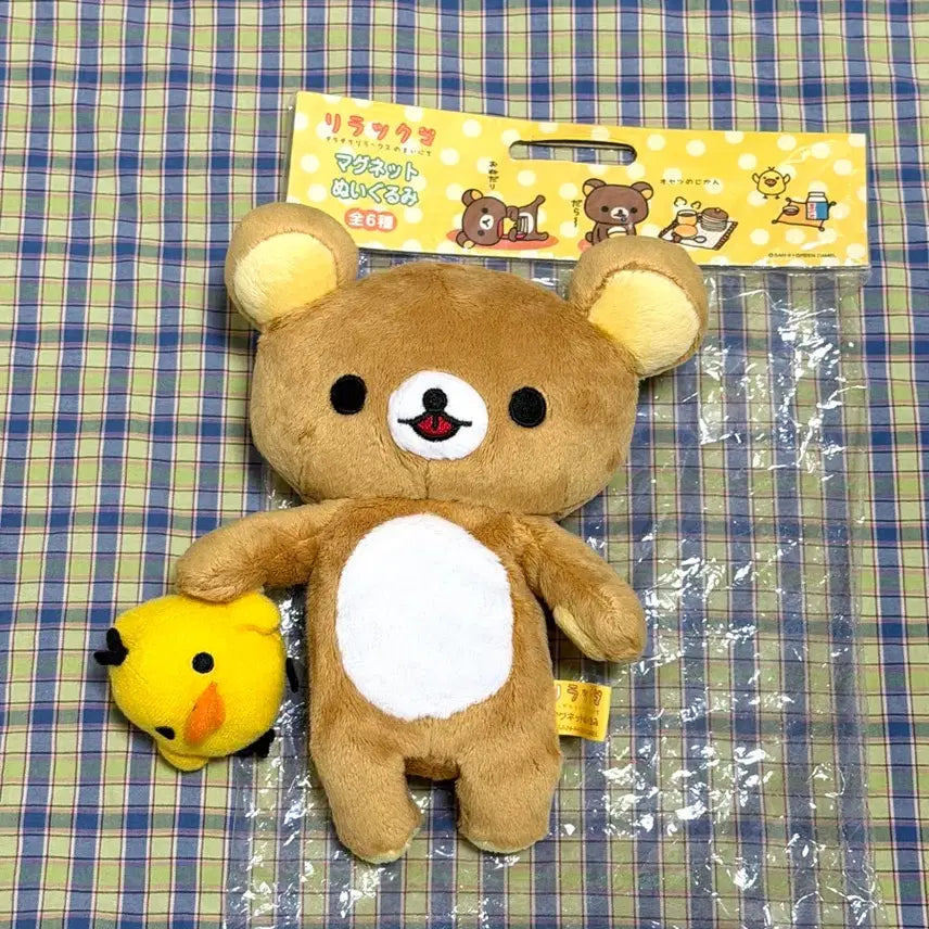 [BUNJANG] Rilakkuma Kiiroitori Magnet Plush Doll / 리락쿠마 키이로이토리 마그넷 고전 프라이즈 메롱 인형