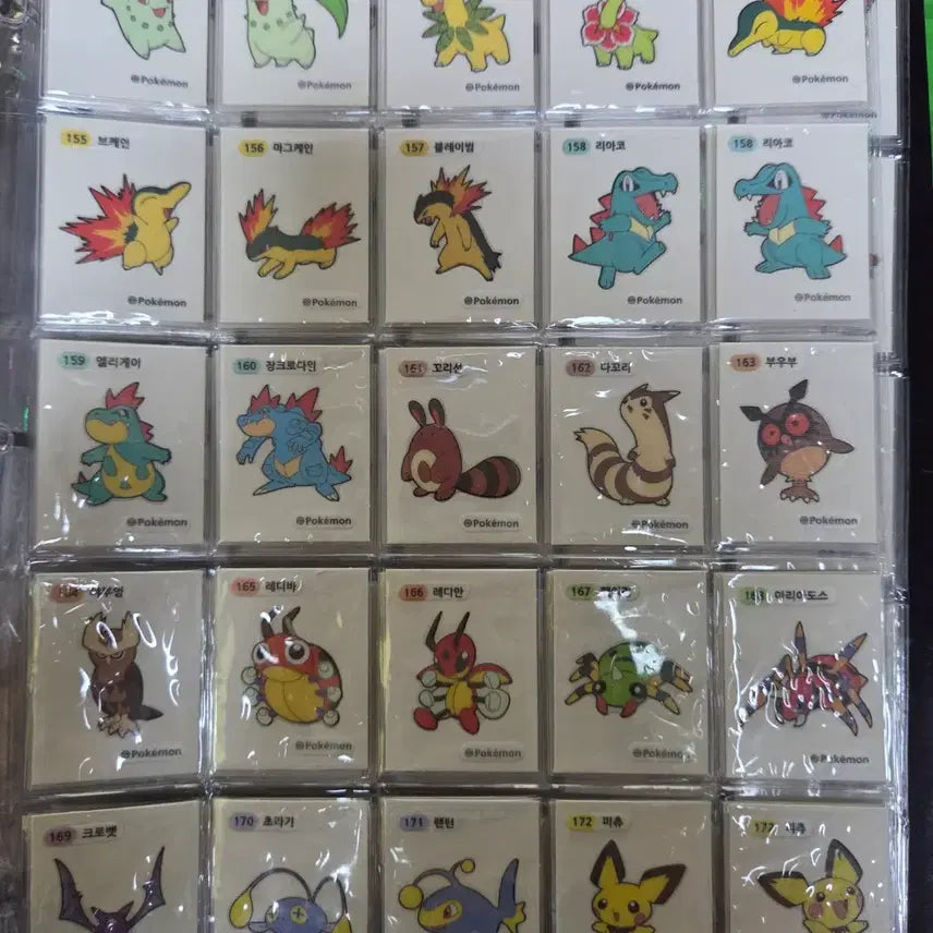 [BUNJANG] Pokemon Seal 2nd Generation Full Set (107 pcs) / 포켓몬씰 2세대 세자리 전종 풀세트 총 107개 판매