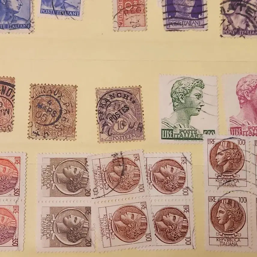 [BUNJANG] Vintage Stamp Collection: France &amp; Italy / 외국우표, 프랑스, 이탈리아 우표 모음