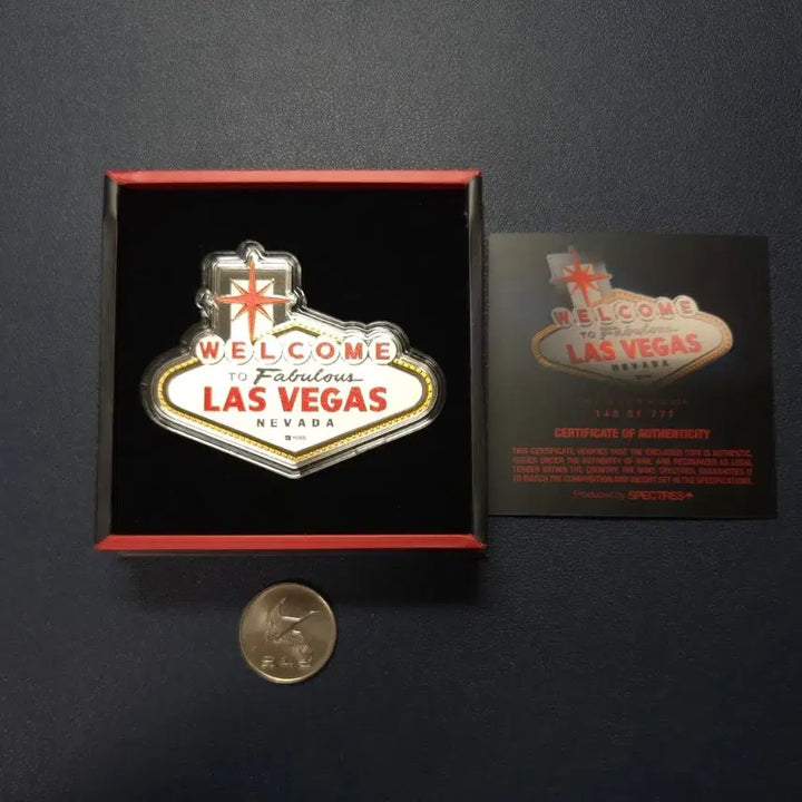 [BUNJANG] Spectus Mint Las Vegas Proof Colorized Silver Coin Limited Edition 777 / 777개한정판 스펙터스 민트사 라스베가스 프루프 색채은화 희귀은화수집용