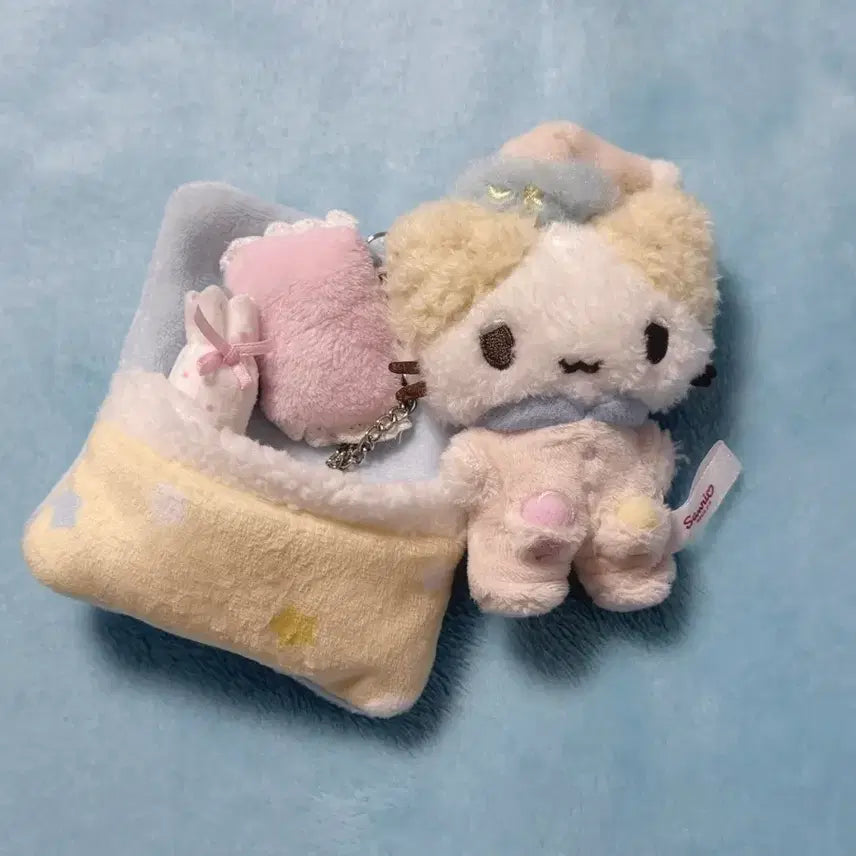 [BUNJANG] Sanrio Goodnight Sweet Dreams Marshmallow Doll Keyring / 산리오 굿나잇 스윗드림 마슈마로 인형 키링