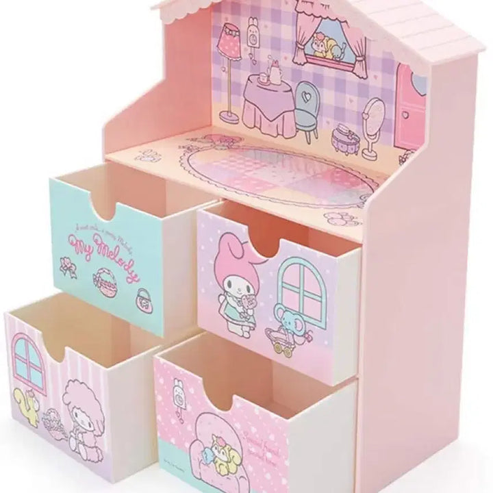 [BUNJANG] Sanrio My Melody House Chest Drawers / 마이멜로디 하우스 체스트 서랍장