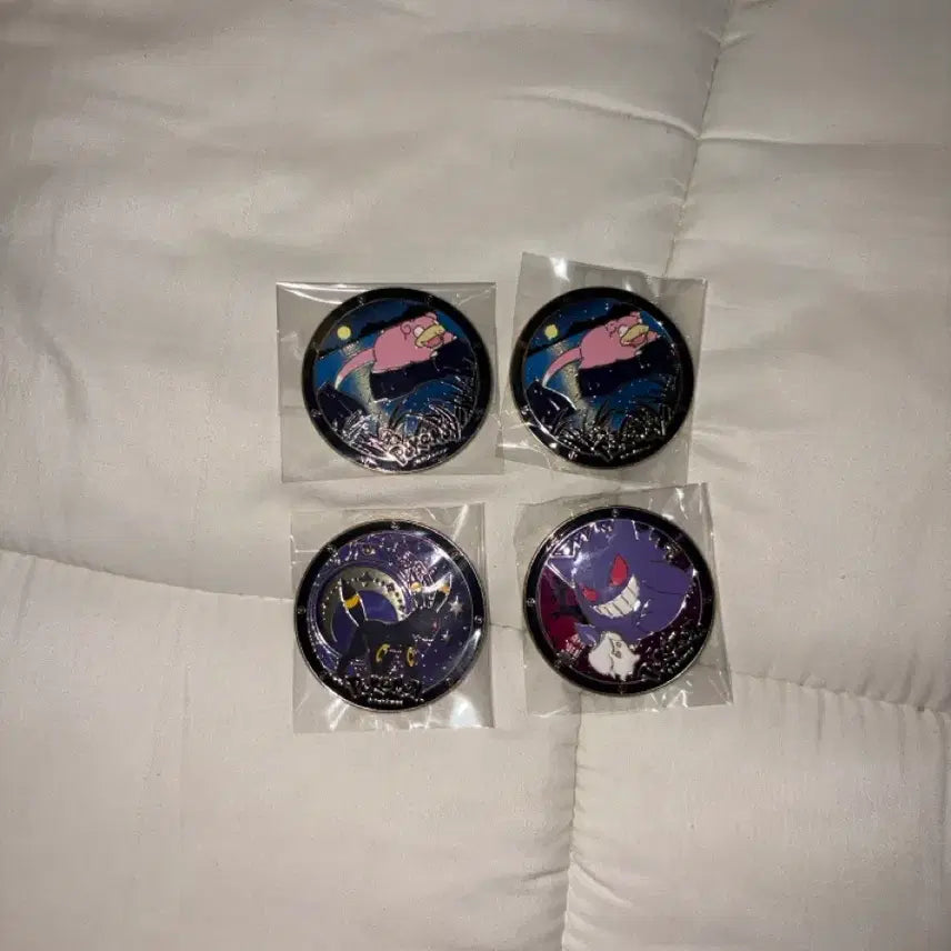[BUNJANG] Pokemon Blacky, Slowpoke, Gengar Badge Set / 포켓몬스터 샤브올데이 뱃지