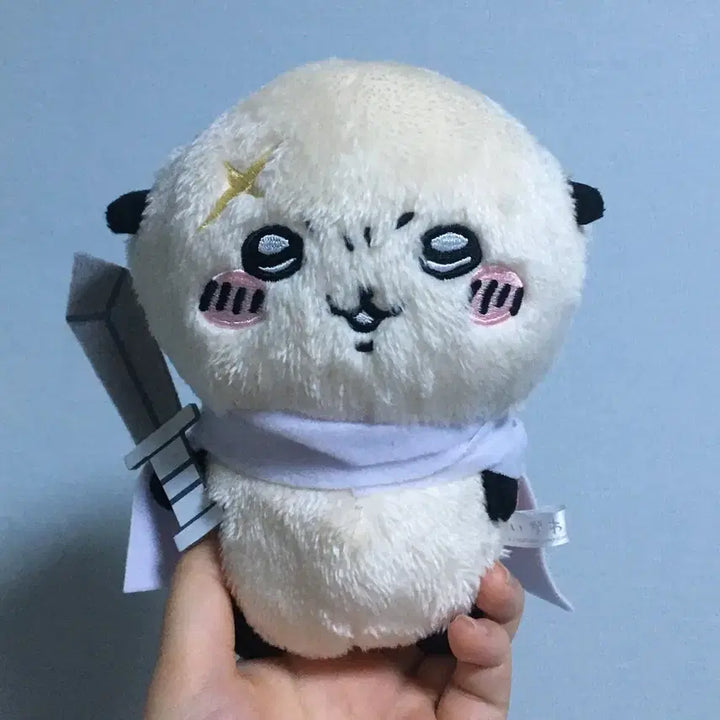 [BUNJANG] Chiikawa FURYU Toru Rakko "Sword" Medium Plush / 치이카와 후류 토벌 랏코 칼 든 중형 인형 누이 개봉 양도