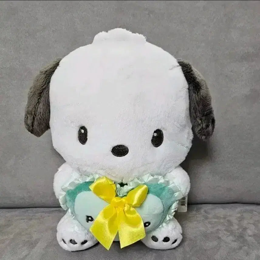 [BUNJANG] Sanrio Pochacco Heart Cushion Plush 25cm Medium Doll / 정품 산리오 포차코 하트쿠션 봉제 25cm 중형 인형