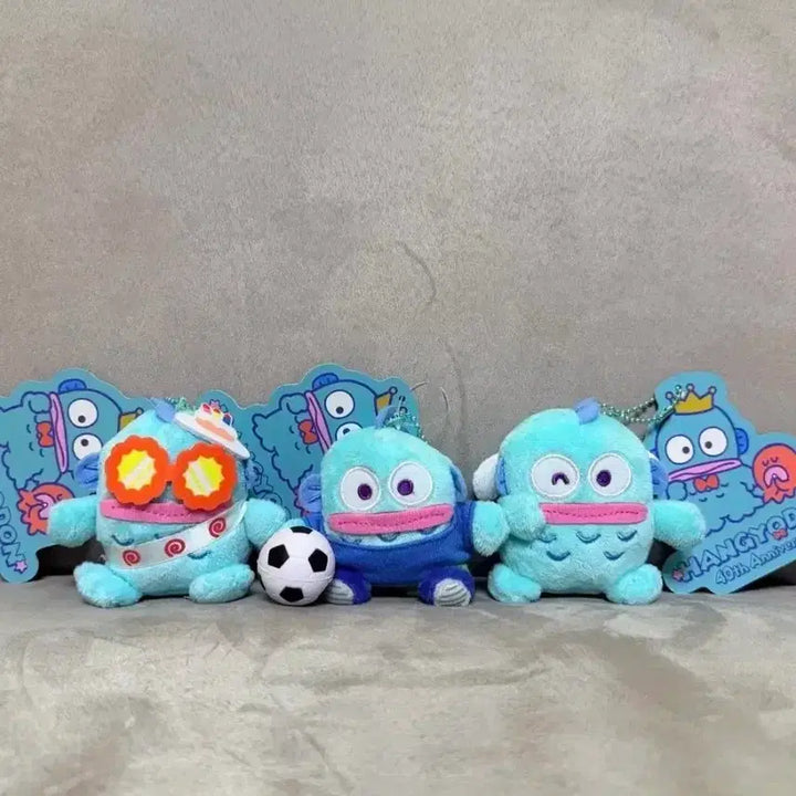 [BUNJANG] Sanrio Hangyodon 40th Anniversary Soccer Angel Keyring Plush / 정품 산리오 한교동 40주년 축하 축구 천사 키링 인형