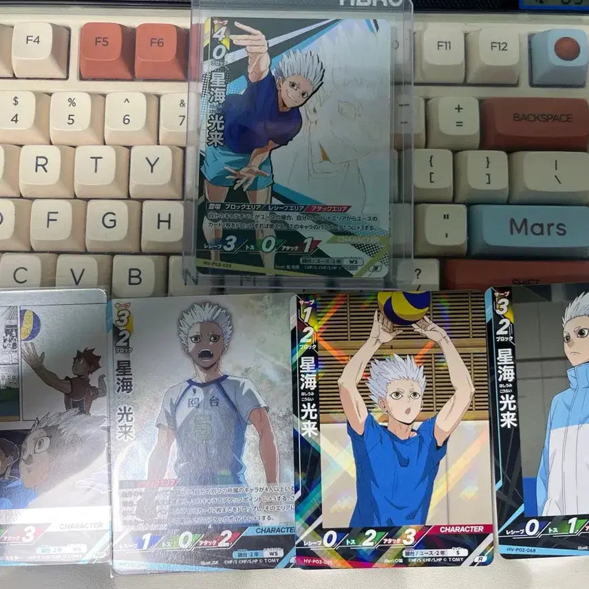 [BUNJANG] Haikyuu!! Karasuno High School Honeycomb Card Set - Kōrai Hoshiumi / 하이큐 바보카 break 호시우미 세트