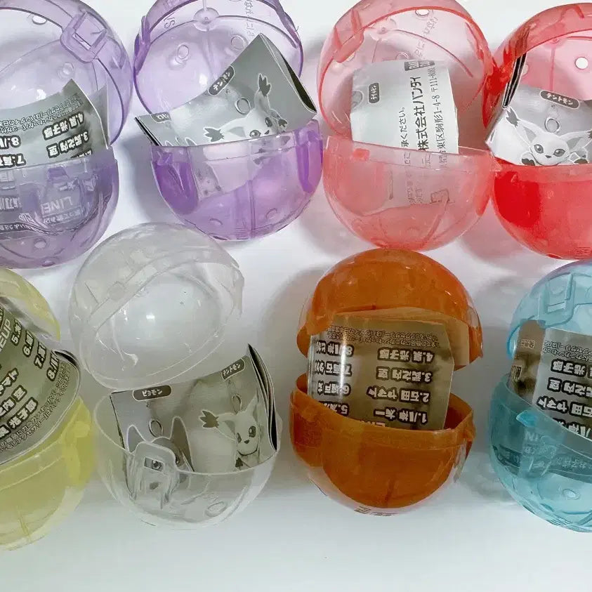 [BUNJANG] Digimon Gacha Keychain Set (Digitama Version) - 8 Wooden Dolls - Unsealed / (미개봉/새상품) 디지몬 가챠 열쇠고리 8개 목각인형, 디지타마 버전