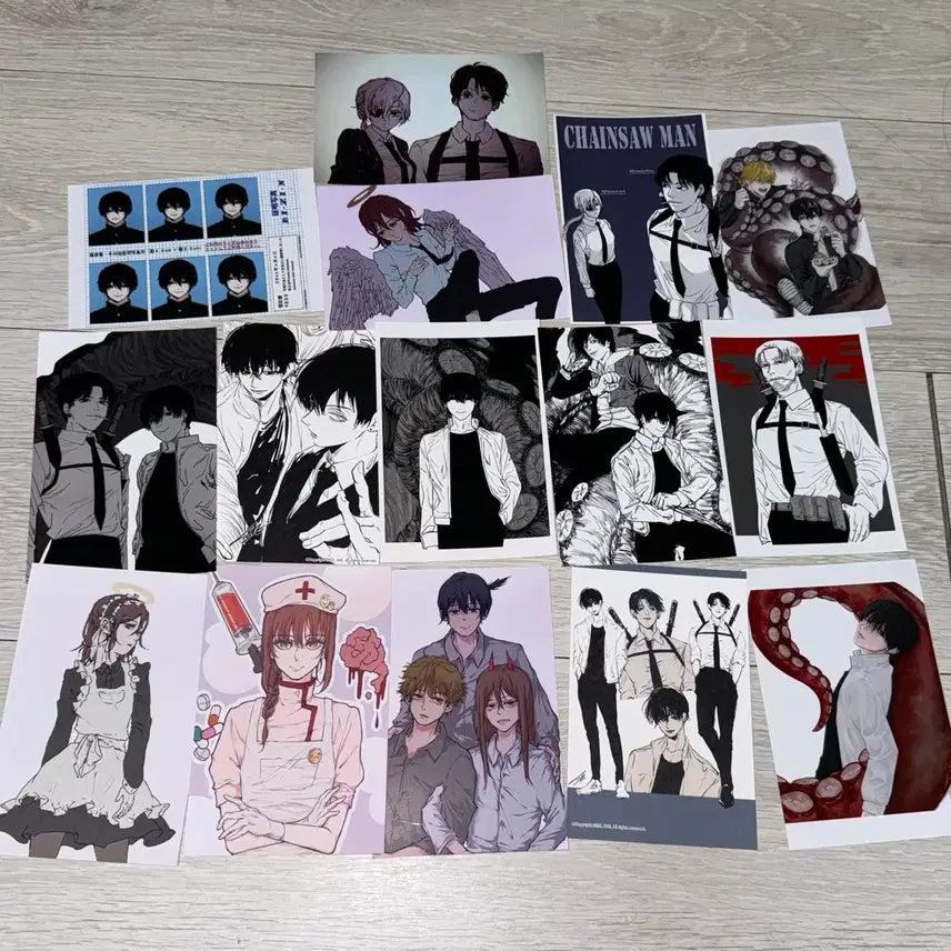 [BUNJANG] Chainsaw Man Postcard Set - Yoshida, Angel, Denji, Aki, Power, Makima, Kishibe, Quanxi / 체인소맨 엽서 프박 요시다 천사 덴지 아키 파워 마키마 키시베 콴시