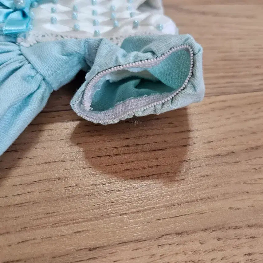 [BUNJANG] Baby Doll Blue Dress with Lace and Ribbon / 베이비돌 의상