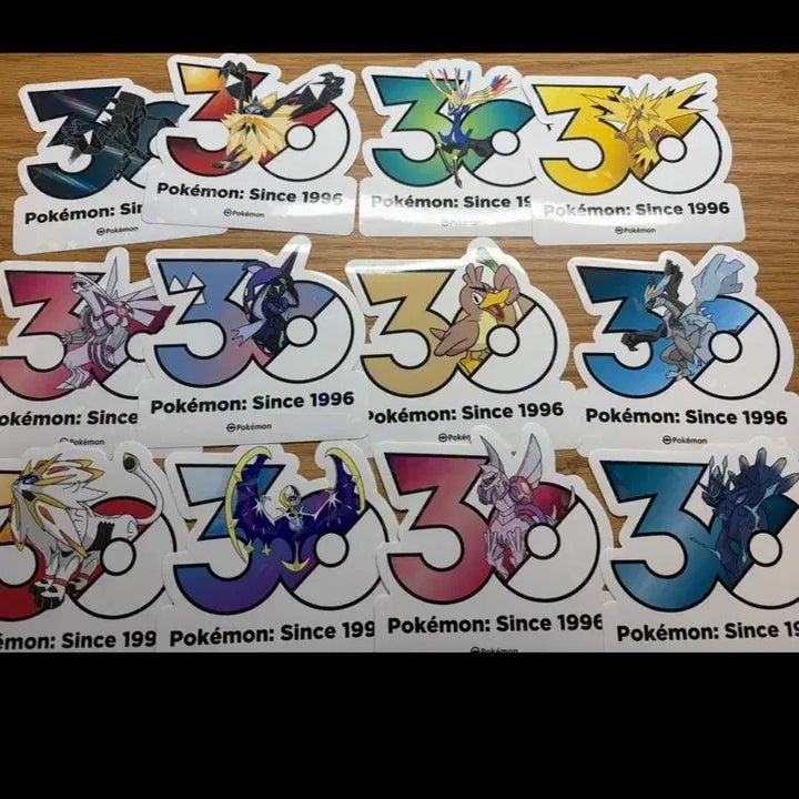 [BUNJANG] Pokemon 30th Anniversary Stickers / 포켓몬 30주년 스티커 원가판매(펄기아 디아루가 핫삼 제르네아스 파오리 등)