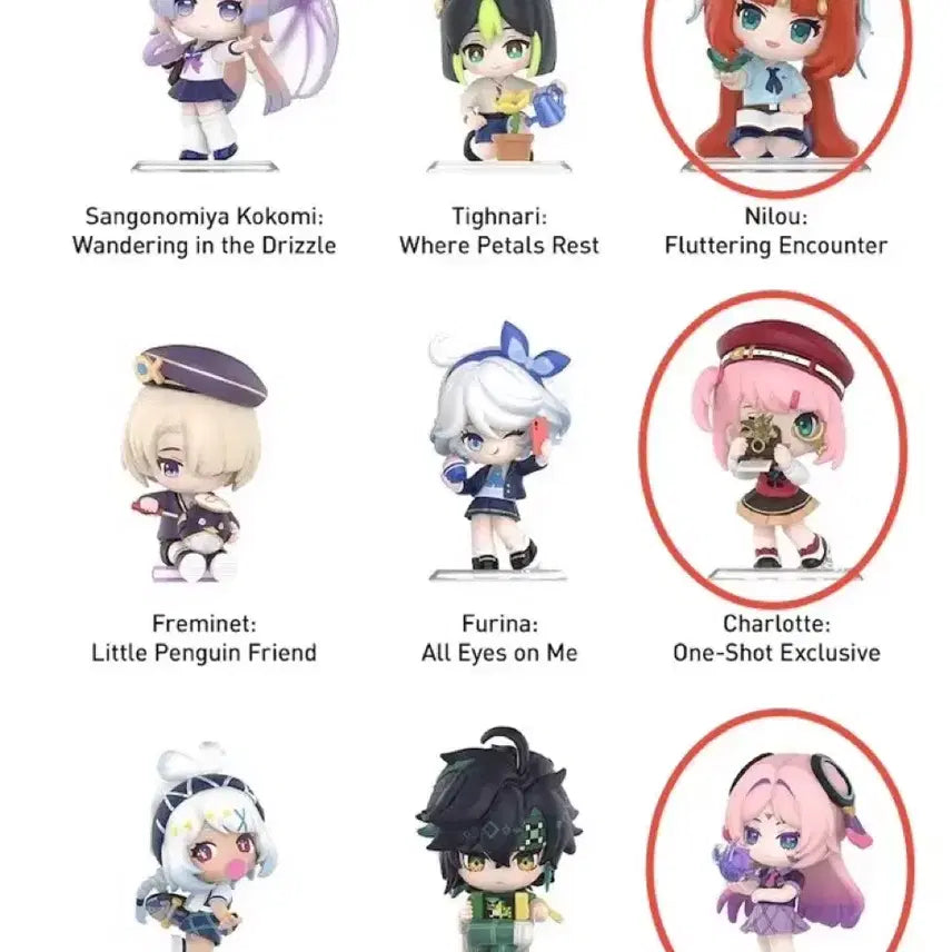 [BUNJANG] Genshin Impact Popmart Figure Bundle Set (Setaria, Nilou, Charlotte) / (일괄판매) 원신 팝마트 피규어(시틀라리/닐루/샤를로트)
