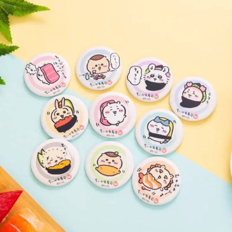 [BUNJANG] Chiikawa Sushi Can Badge Gacha (Kani) / 치이카와 스시 캔뱃지 가챠 (카니)