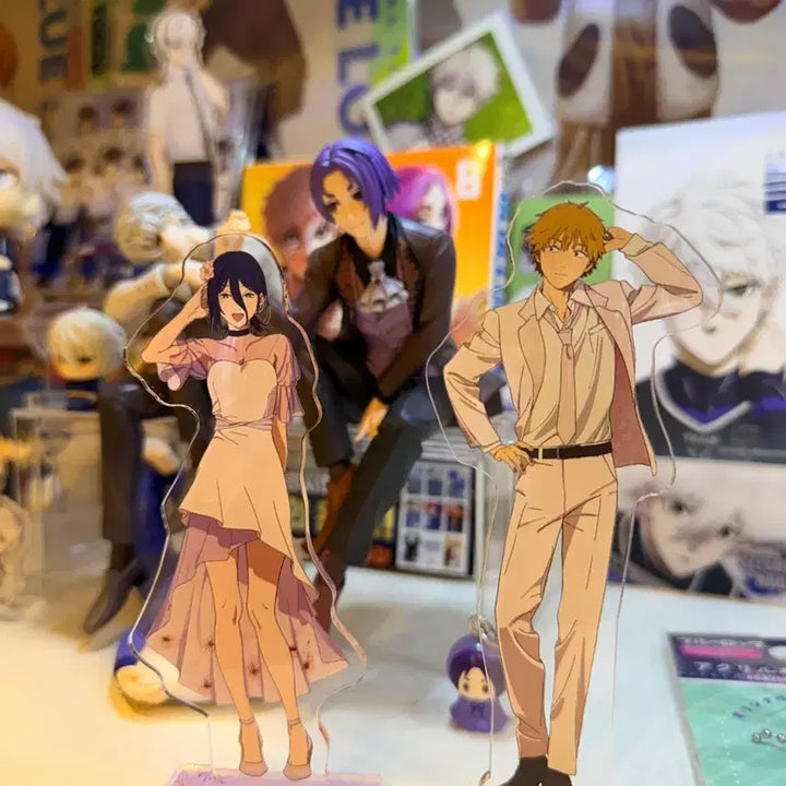 [BUNJANG] Chainsaw Man Prince Hotel Collaboration Acrylic Standee Denji &amp; Reze Bundle Set / 체인소맨 프린스 호텔 아크릴 덴지 레제 일괄