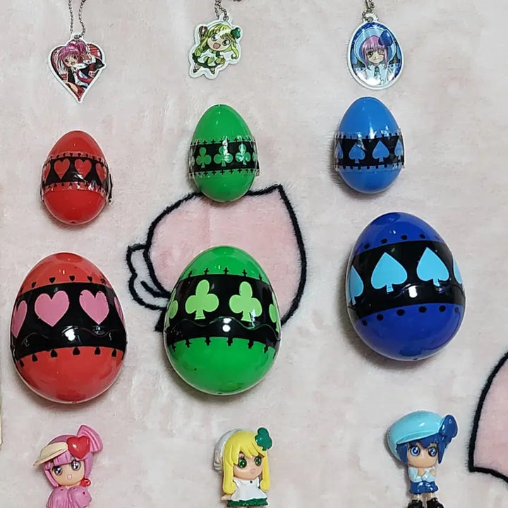 [BUNJANG] Humpty Lock Character Series "Ran" Miki &amp; Suu Guardian Eggs Set / 제안 가능 캐릭캐릭체인지 고전완구 험프티록  란 미키 스우 수호알 3종