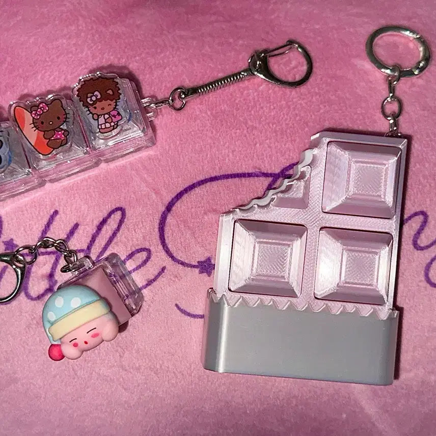 [BUNJANG] Hello Kitty Chocolate Kirby Clicker Set / 클리커 모음 헬로키티 초콜릿 커비