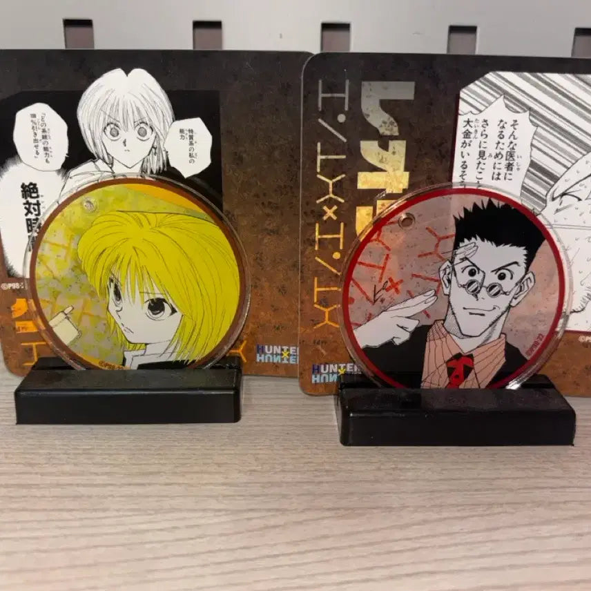 [BUNJANG] Hunter x Hunter Kurapika &amp; Leorio Diorama Acrylic Set / 헌터헌터 크라피카 리오레오 명장면 디오라마 아크릴 일괄 판매