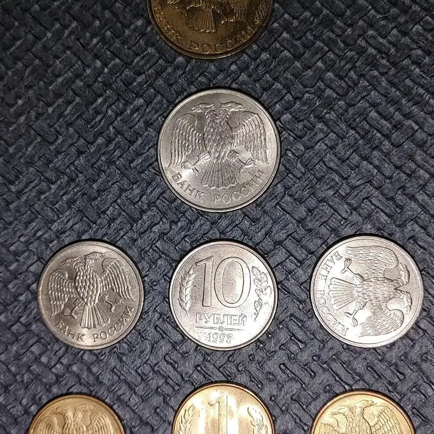 [BUNJANG] 1992-1993 Russian Coin and Banknote Set / 러시아 주화 및 지폐 세트(주화4,지폐2종>주화8개,지폐2장 ,92~&