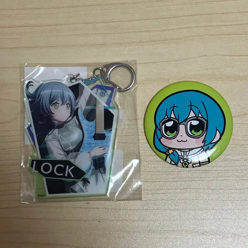 [BUNJANG] Bang Dream Rausch und Craziness Rokka (Roc) Keychain &amp; Can Badge Bundle Set / [일괄]뱅드림 라스 롯카(록) 키링, 캔뱃지