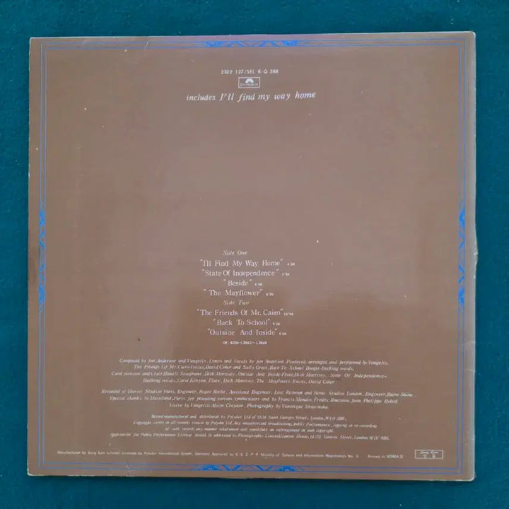 [BUNJANG] John &amp; Bagelis The Friends of Mr. Cairo LP / 존 앤 바겔리스 - 더 프렌즈 오브 미스터 카이로 LP