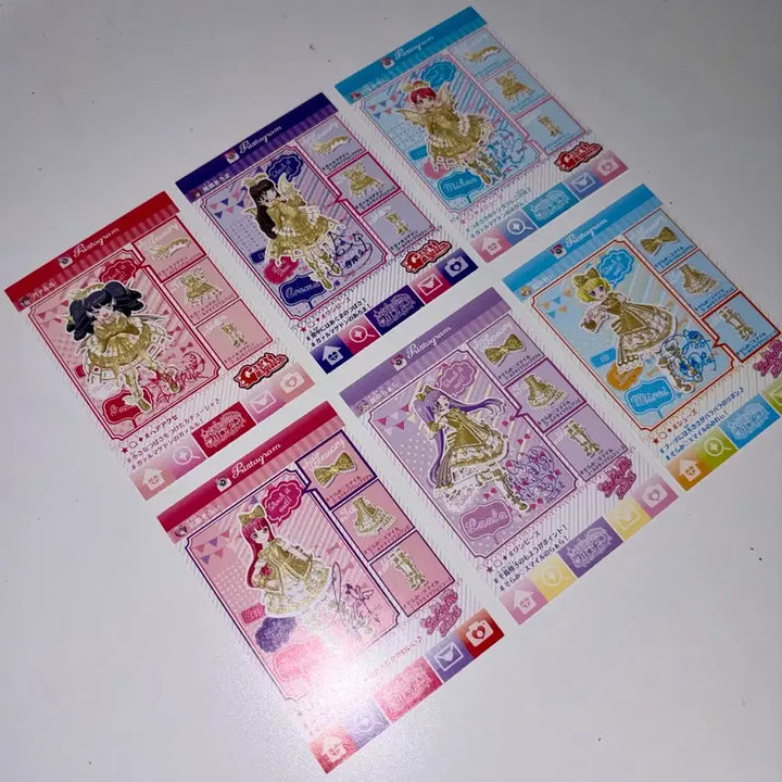 [BUNJANG] Pripara Nintendo 3DS Promo Cards Set - Lala, Mirei, Sophie, Garuru, Aroma, Mikami / 프리파라 닌텐도 3ds 프로모 카드 특전 일판 라라 미래 소피 가루루 아로마 미카