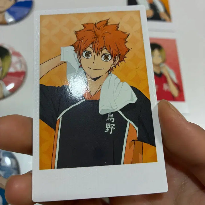 [BUNJANG] Haikyu!! RakuSupa Can Badge &amp; Pashacard Set / 하이큐 라쿠스파 1탄 캔뱃지 파샤