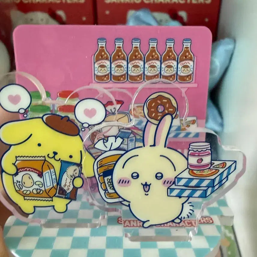 [BUNJANG] Sanrio Pompompurin &amp; Usagi Acrylic Stand / 산리오 캐릭터 폼폼푸린 우사기 아크릴 스탠드