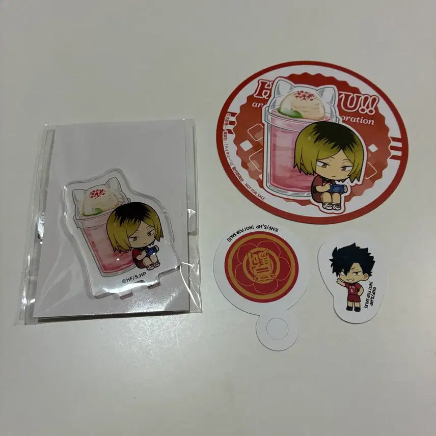 [BUNJANG] Haikyuu!! Nekomata Kenma Kuro Acrylic Standee &amp; Paper Goods Bundle / 하이큐 애니메이트 카페 네코마 켄마 쿠로