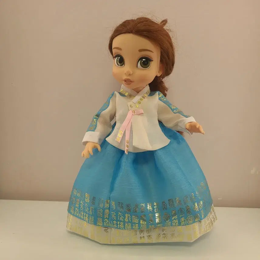 [BUNJANG] Baby Doll White and Blue Dangui Set / 베이비돌 흰색 파란당의