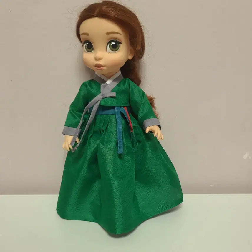[BUNJANG] Babydoll Green Hanbok Silk Dress Set / 베이비돌 초록한복
