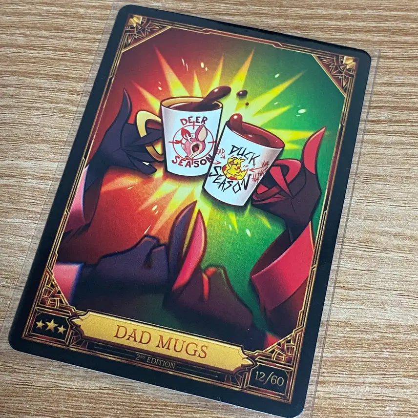 [BUNJANG] Hazbin Hotel Lucifer + Alastor Trading Photocard Set / [해즈빈호텔] No.12 Dad Mugs 루시퍼 + 알래스터 트레이딩 포토카드 / 시즌2