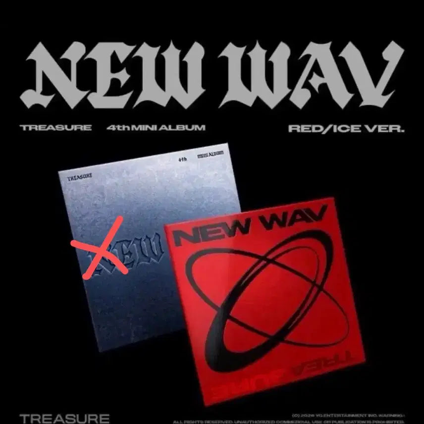 [BUNJANG] TREASURE 4th Mini Album NEW WAV (Red Version) CD / 트레저 TREASURE 4집 미니앨범 NEW WAV (RED)