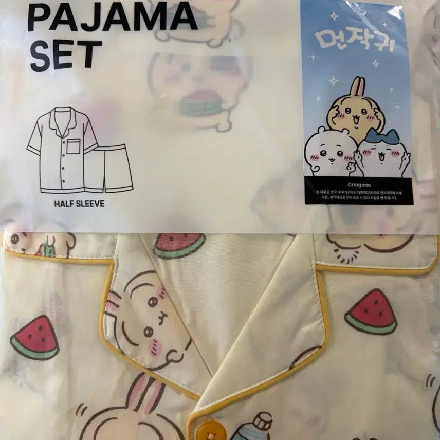 [BUNJANG] SPAO "Munjagwi Chiikawa" Usagi Summer Short-Sleeved Pajamas (Size L) / 스파오 먼작귀 치이카와 우사기 여름 반팔 파자마 라지 사이즈 L 판매
