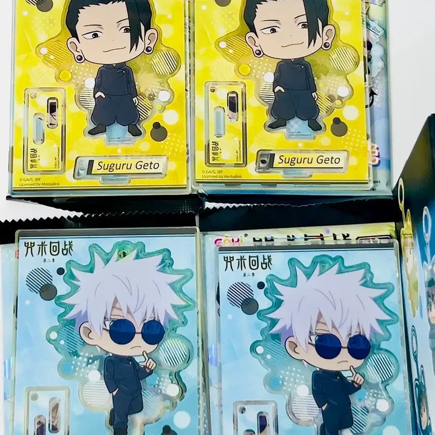 [BUNJANG] Jujutsu Kaisen Gojo Satoru &amp; Geto Suguru Acrylic Stand Keyring (Kaigyoku/Gyoketsu Ver.) - Sealed / 주술회전 고죠 게토 아크릴 스탠드 키링 미개봉 회옥 옥절