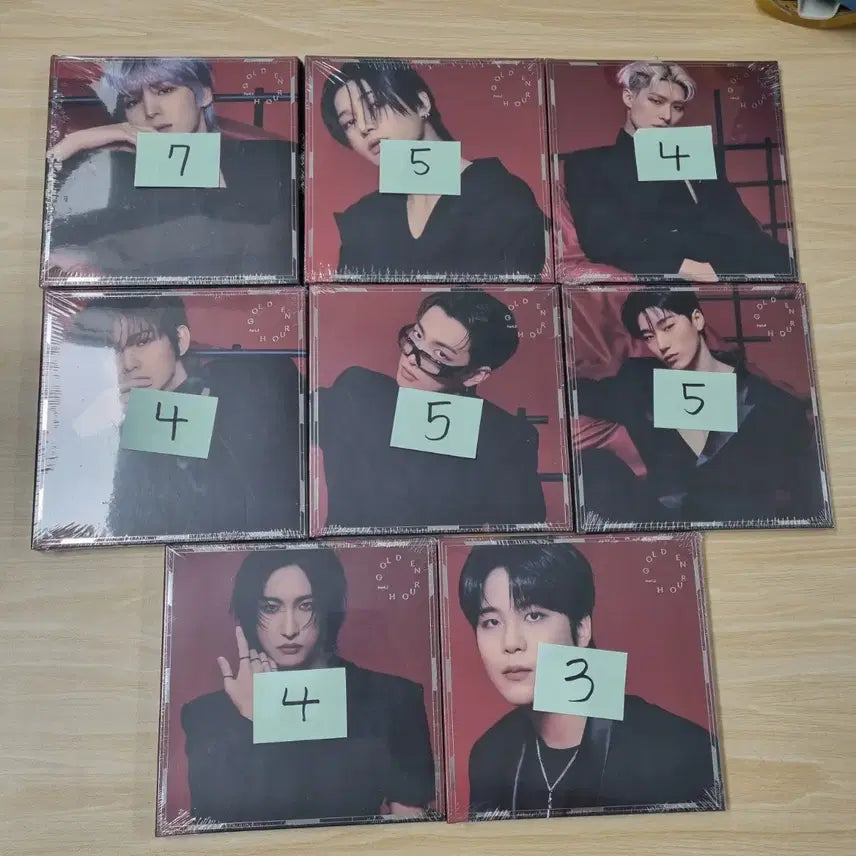[BUNJANG] Ateez Golden Hour Part 2 Digipack 8-Member Set (Sealed) / 미개봉 세트 Ateez 골든아워 파트2 디지팩 8종 앨범