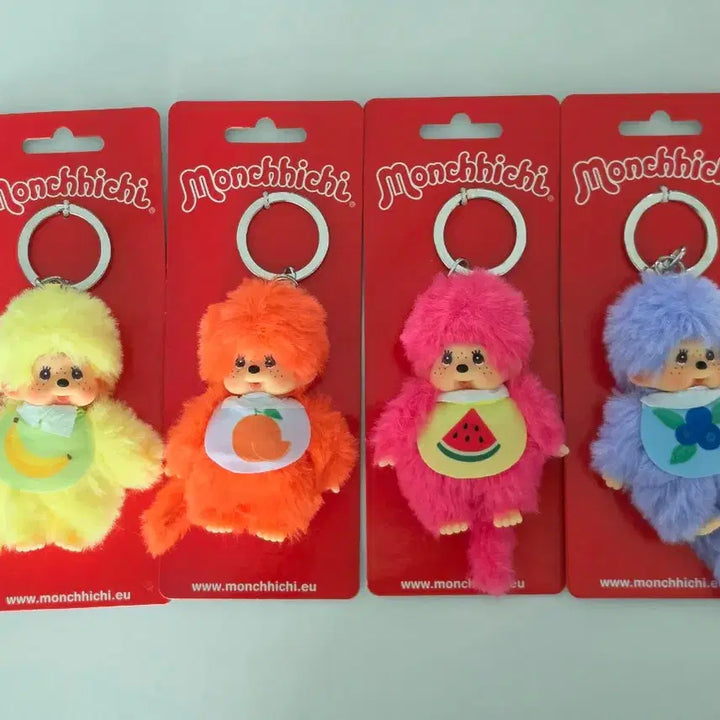 [BUNJANG] Monchhichi Fruit Themed Keychain Set / 몬치치 후르츠 과일 키링세트