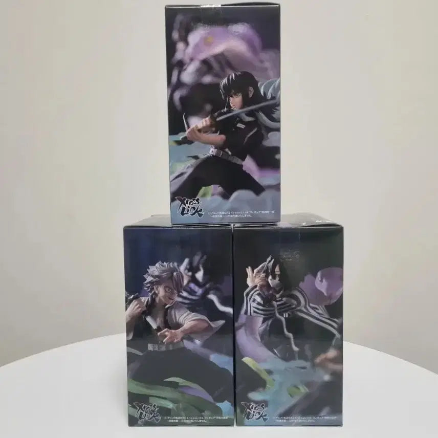 [BUNJANG] Cross Link Demon Slayer: Kimetsu no Yaiba Iguro Obanai, Tokito Muichiro, Shinazugawa Sanemi Bundle Set (Sealed Figures) / 미개봉 일괄 크로스링크 귀멸의 칼날 귀칼 오바나이 무이치로 사나미 피규어