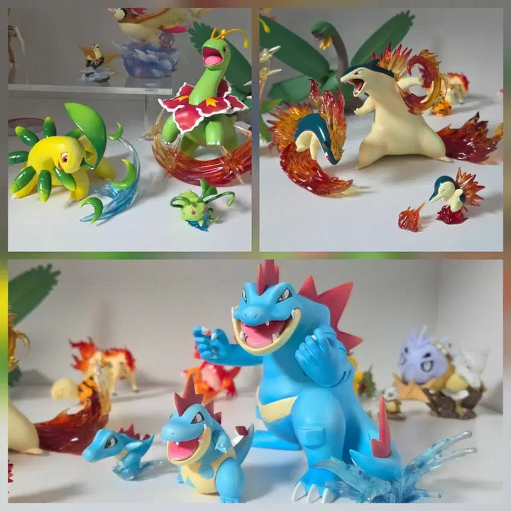 [BUNJANG] MG Studio Pokemon Starters Evolution Tree Meganium Blaziken Swampert Figure / MG 메가니움 블레이범 장크로다일 스케일 포켓몬