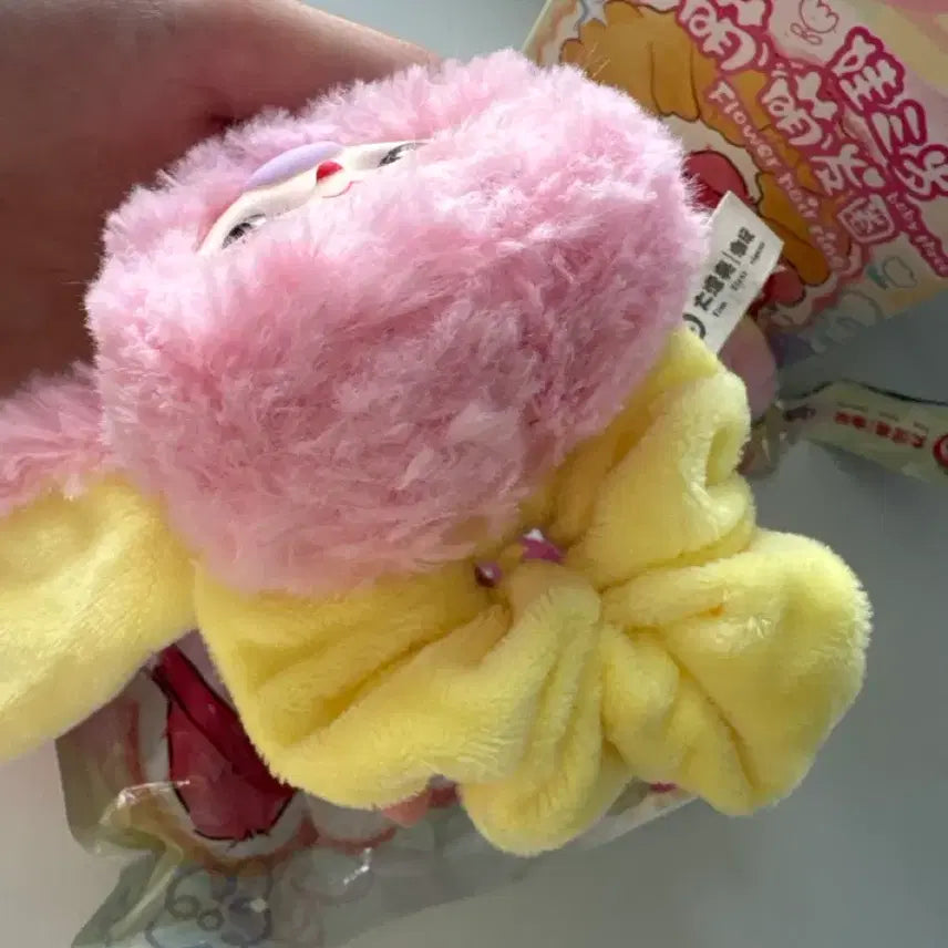 [BUNJANG] Babysri Pink Rabbit Flower Hair Tie / 베이비쓰리 머리끈 (핑크토끼)