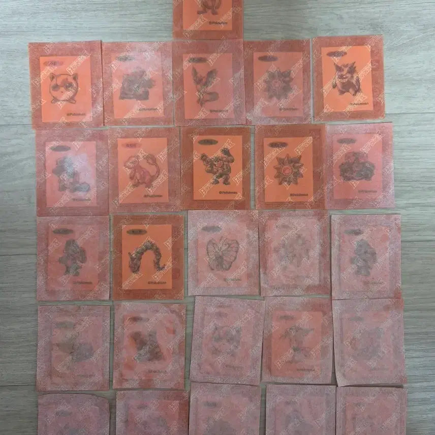[BUNJANG] Pokemon Stickers Artwork Mewtwo Sticker Bundle Set / 포켓몬 띠부씰 아트워크 뮤츠 띠부실 포함 일괄 판매.
