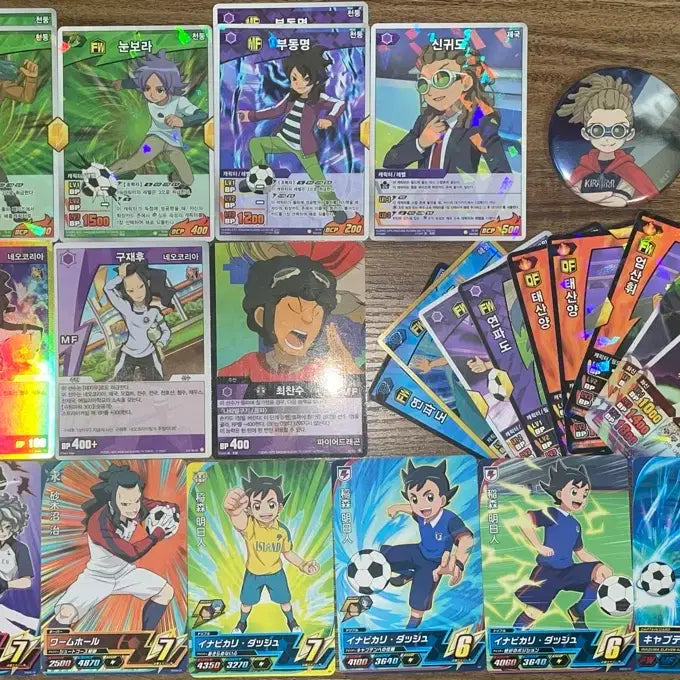 [BUNJANG] Inazuma Eleven Inai Collection Card Badges Bundle Set / 썬더일레븐 이나이레 카드 뱃지 일괄