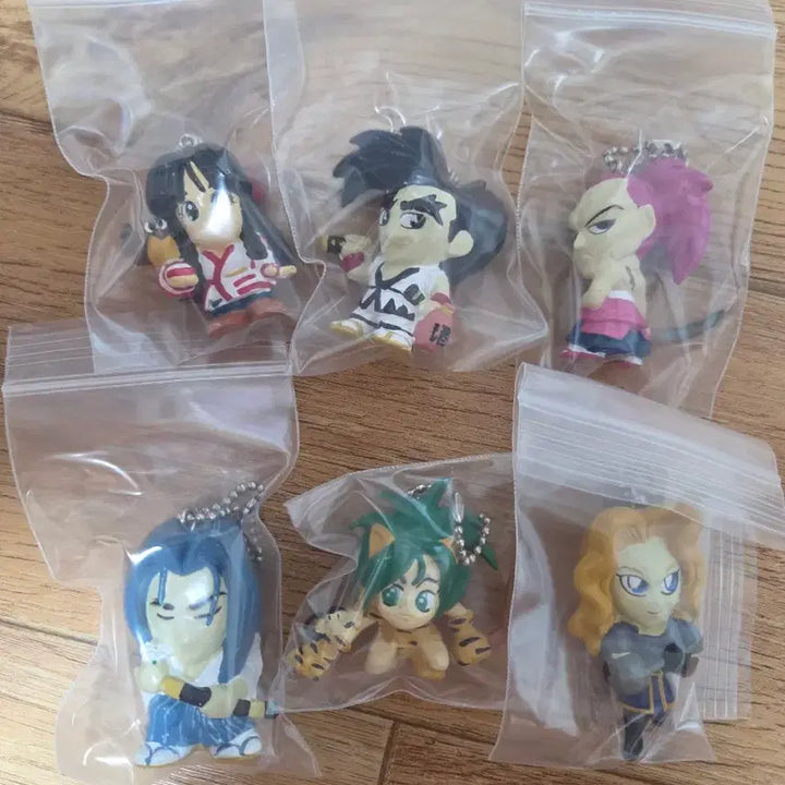 [BUNJANG] SNK Samurai Shodown Classic Keychain Figure Set (Series 1) / SNK 사무라이 스피리츠 고전 열쇠고리 피규어 1탄 6종 풀세트