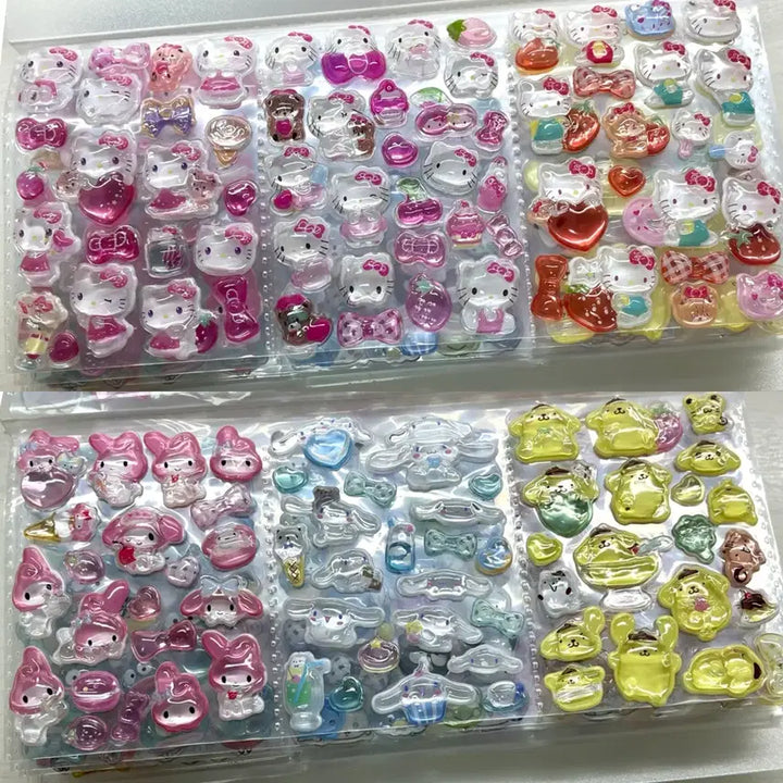 [BUNJANG] BonBon Drop 3D Sticker Book Set - Sanrio, Chiikawa, Tamagotchi / 봉봉드롭 입체스티커 산리오 치이카와 다마고치 스티커북