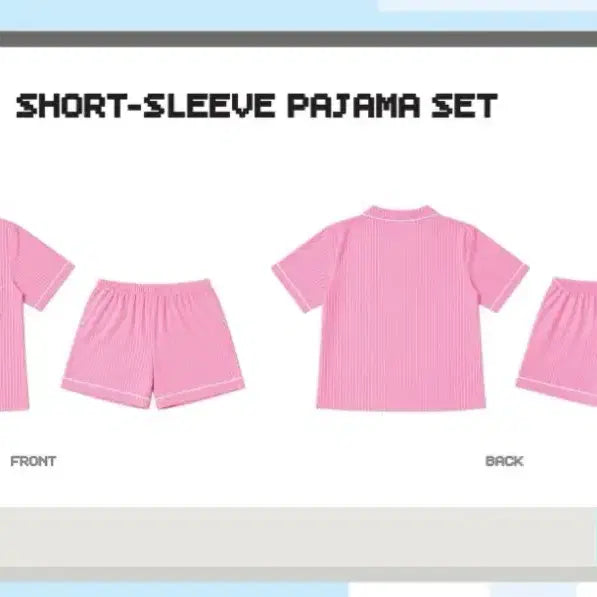 [BUNJANG] G-Dragon x PAMBOYS G:A Boys Journey Short Sleeve Pajama Set - Pink / 지드래곤 x 팸 팝업 G:A 보이즈 저니 숏슬리브 파자마 세트 핑크