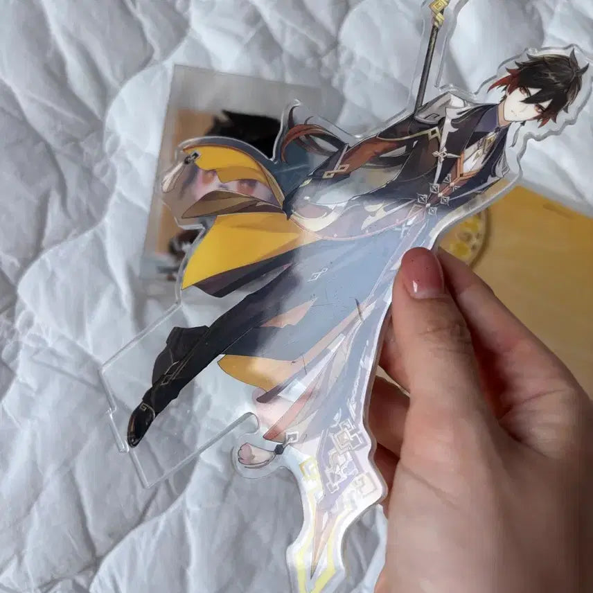 [BUNJANG] Genshin Impact Zhongli Finger Puppet Sealed + Acrylic Stand / 종려 손가락인형 미개봉+아크릴스탠드