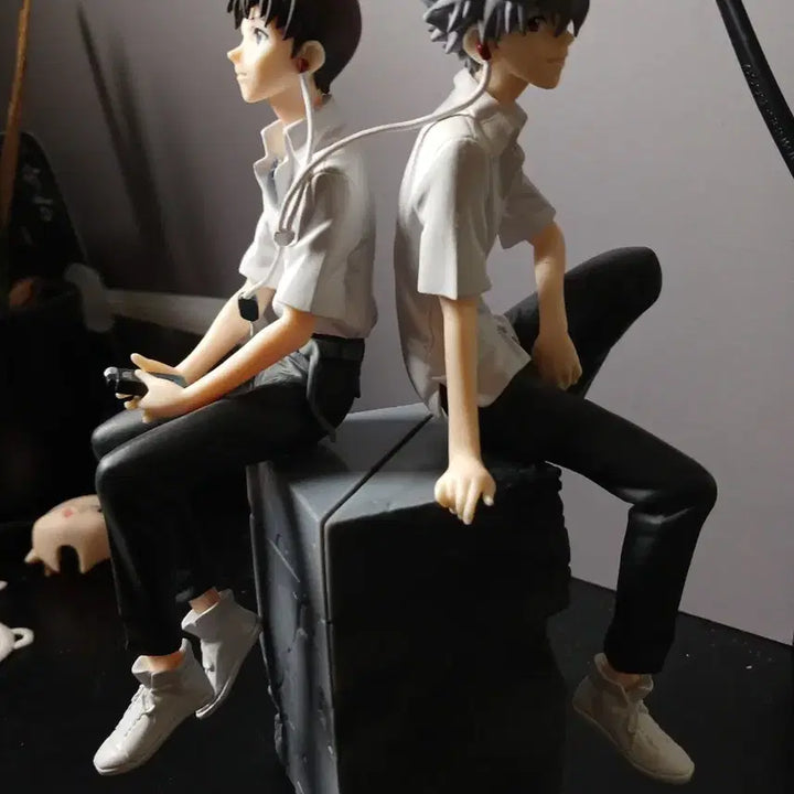 [BUNJANG] Evangelion Shinji &amp; Kaworu Vinetium Earphone Figure Bundle / 일택포 6.2)에반게리온 신지 카오루 비네티엄 이어폰 피규어 일괄 판매